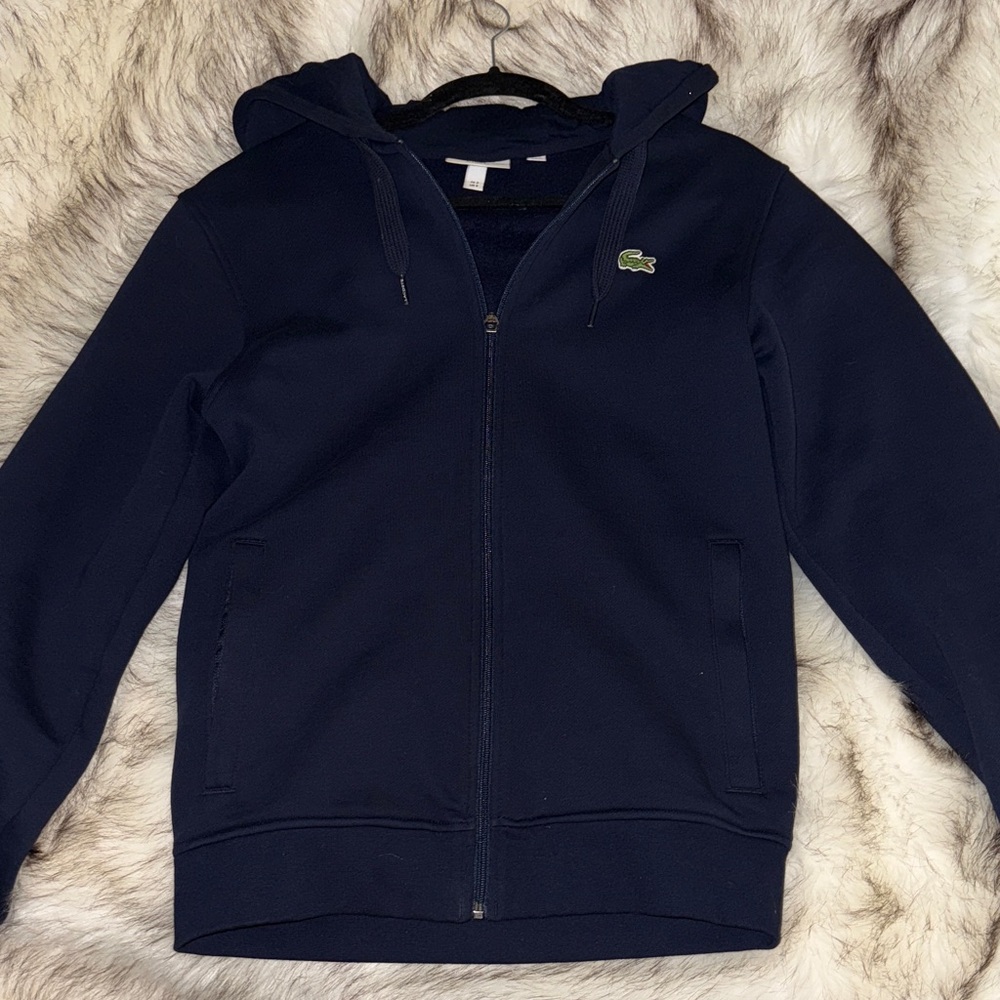 Lacoste Dark Blue Zip-Up Hoodie